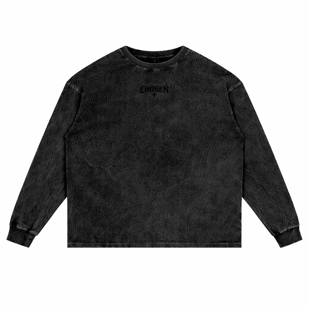 Acid Wash Oversize Long Sleeve T-Shirt